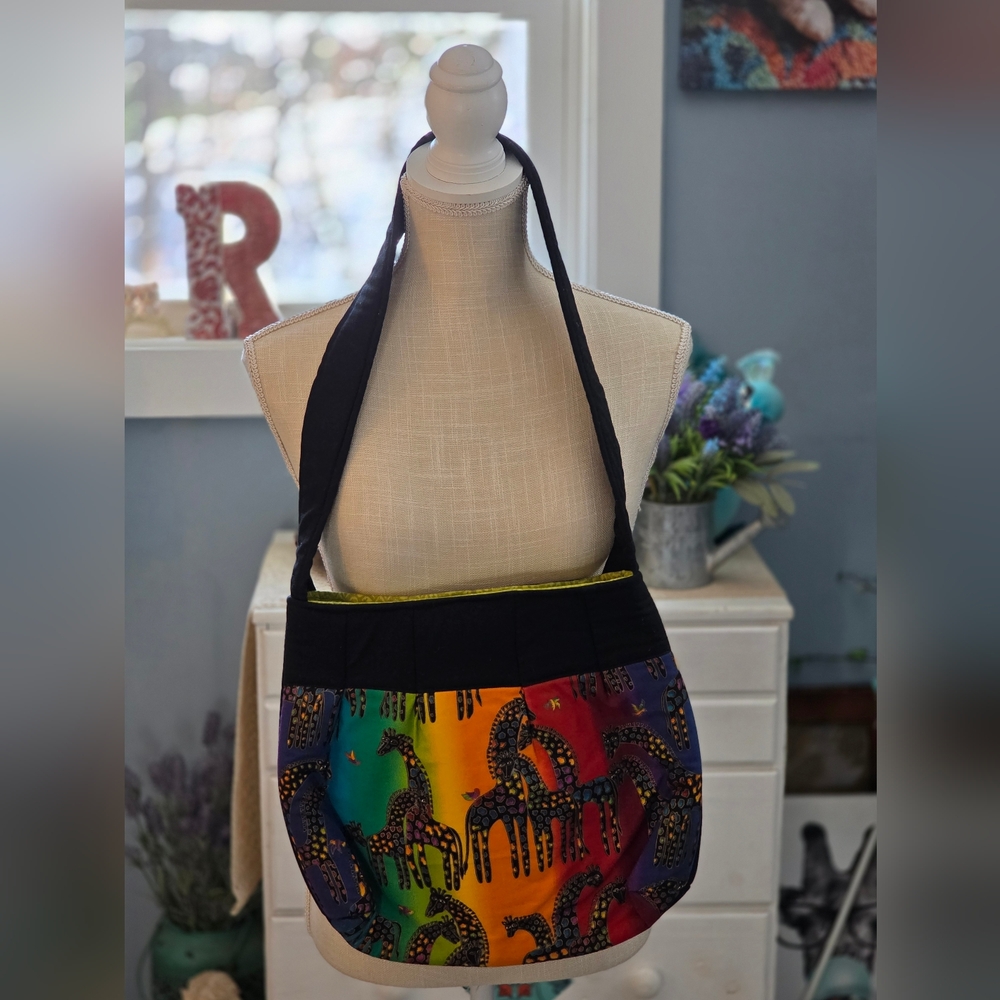 Colorful Handmade Purse With Giraffes